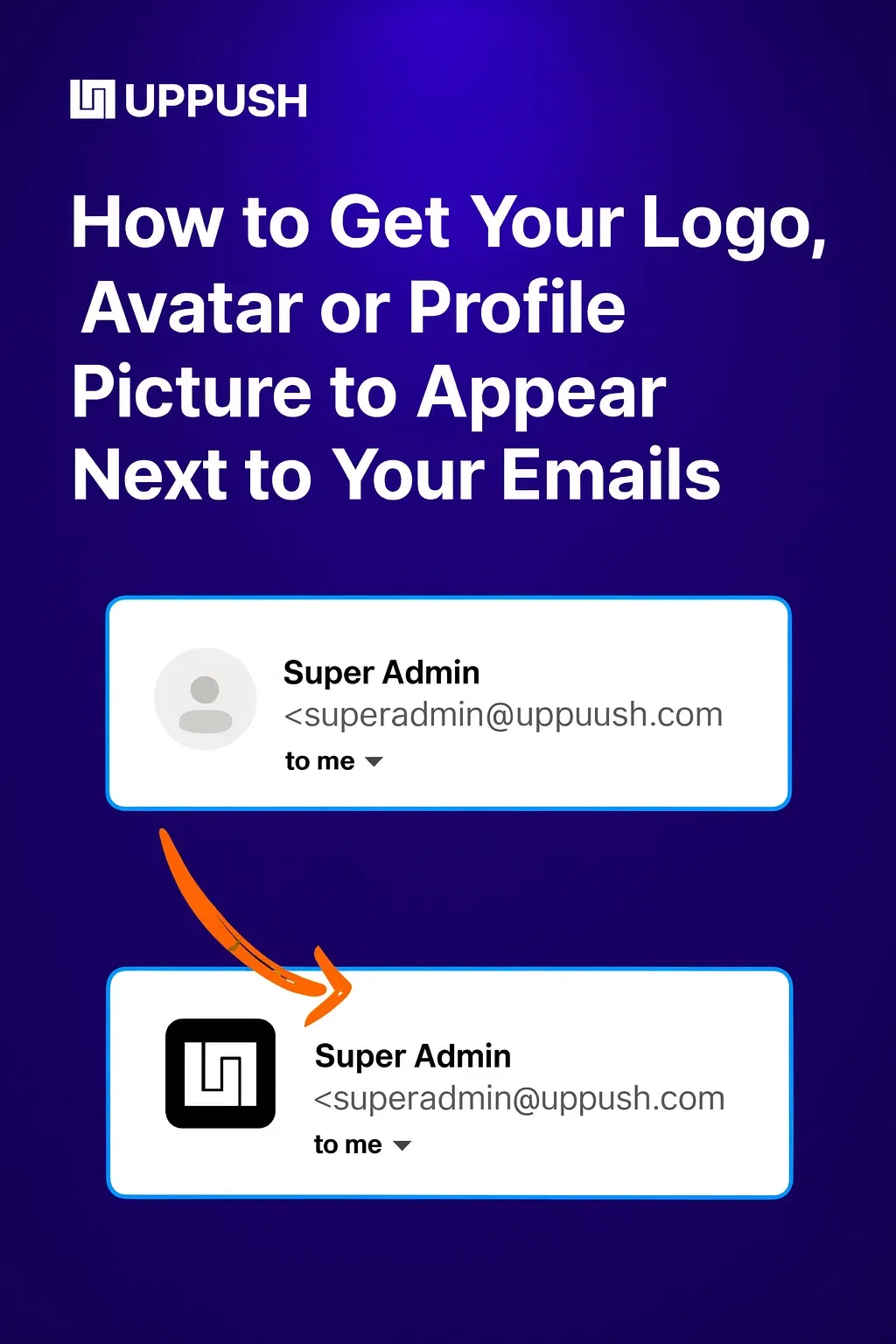 Email inbox showing a sender with a brand logo instead of a blank avatar