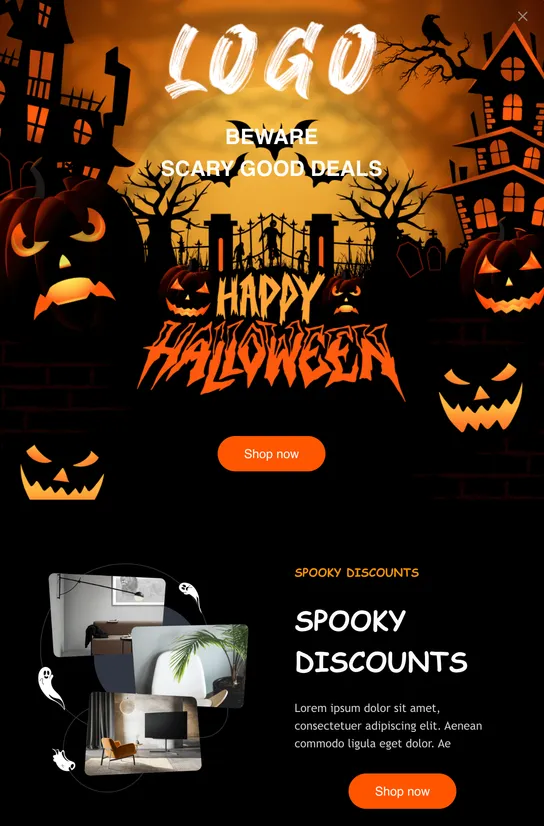 Halloween email template