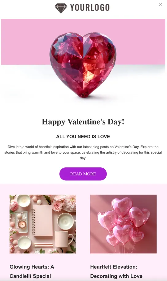 Valentine’s Day email template
